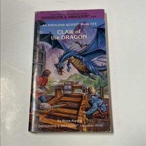 RARE vintage D&D Claw of the Dragon book endless quest book #34 Bruce algozin
